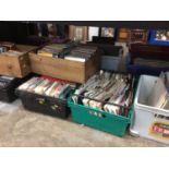 Large quantity of records, including LPs and singles