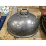 19th century silver plated meat dome