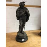 Victorian spelter figure- 65cm high