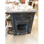 Cast iron fireplace, 92cm wide, 102.5cm high