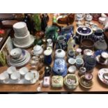 Selection of mixed china including tea ware, jugs and ornaments