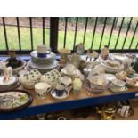 Large quantity of ceramics including Worcester, Portmeirion, tea and dinner wares etc