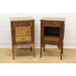 Pair of rosewood and boulle work side tables