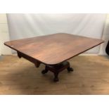 Good quality Regency style mahogany drop leaf dining table