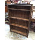 Carved oak bookcase