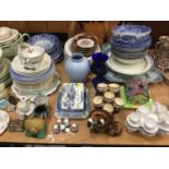 Copeland Spode Italian pattern bowls, other blue and white ceramics, tea and dinnerware and sundry c