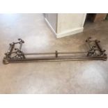 Victorian brass fender, 132cm wide