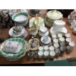 Lot Victorian dessert ware and lot decorated china
