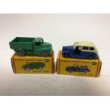 Dinky Dublo, VW Delivery Van 071, Royal Mail Van 068, Commer Van 063, Austin Taxi 067, Austin Lorry