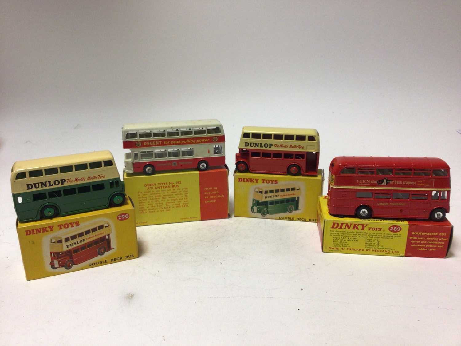 Dinky Double Deck Bus (Both Red & Green issues) Routemaster Bus No 289, Leyland Atlantean Bus No 292 - Image 3 of 3