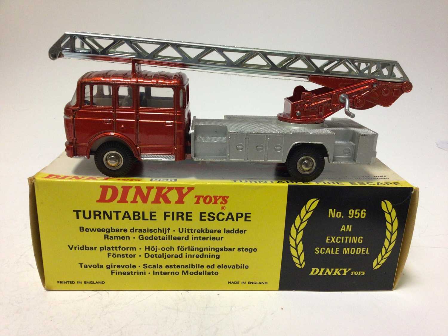Dinky Supertoys fire engine with extending ladder No. 955 boxed plus Dinky turntable fire escape No. - Image 2 of 14