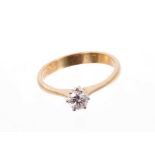 Diamond single stone ring