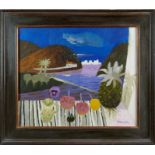 Mary Fedden (1915-2012) oil on canvas - Still Life in Spain, signed and dated 1984, in glazed painte