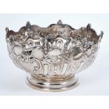 Late Victorian silver punch bowl London 1896