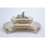 Unusual, Victorian Egyptian revival, silver plated desk stand