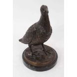 Follower of Mene; bronze figure of a partridge