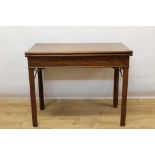 George III mahogany card table