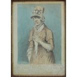 English School, late 18th / early 19th century, hand coloured etching - 'A correct likeness of the n