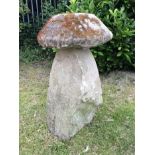 Antique staddle stone, approximately 87cm high x 48cm diameter