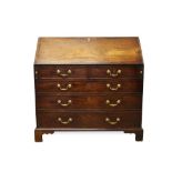 George III mahogany bureau