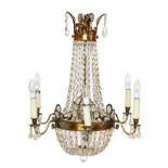 Impressive Louis XVI style cut glass chandelier