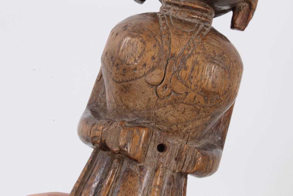 Antique eastern carved wood figure - Image 5 of 6