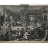 William Hogarth (1697-1764) engraving, Election Entertainment plate I, published 1755, 42 x 53cm, gl