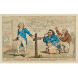 Isaac Cruickshank (1753-1810) hand coloured etching, False Liberty Rejected, published J W Fores, 17
