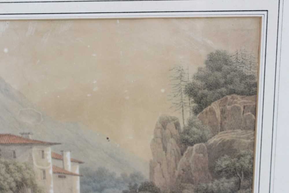 Johann Christian Reinhart (1761-1847) watercolour - Hilltop Landscape, inscribed, 32cm x 41cm, in gl - Image 7 of 12