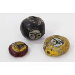 Three unusual Roman-style mosaic glass beads