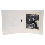 H.R.H. The Duke of Edinburgh - signed 1951 Christmas card with photograph of the Royal couple on tou