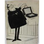 Victor Weisz (Vicky) (1913-1966) pen and ink, Reginald Maudling (Chancellor of the Exchequer), 40 x