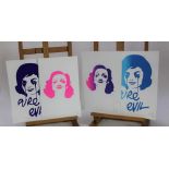 Four Pure Evil signed and numbered limited edition prints