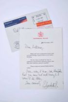 H.M.Queen Elizabeth II - part typed and handwritten thank you letter dated 30th November 1997 to Mr