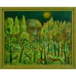 John W Farrington (b.1933) oil on board - The Giant in the Forest II, signed and dated ‘99, framed