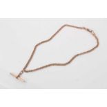 Edwardian 9ct rose gold curb link necklace