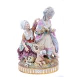 19th century Meissen porcelain figure group