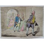 James Gillray (1756-1815) hand coloured etching, Polonius, published H Humphrey 1795, 24 x 34cm