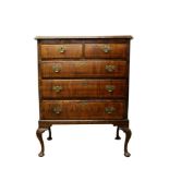 18th century and later walnut and line inlaid chest
