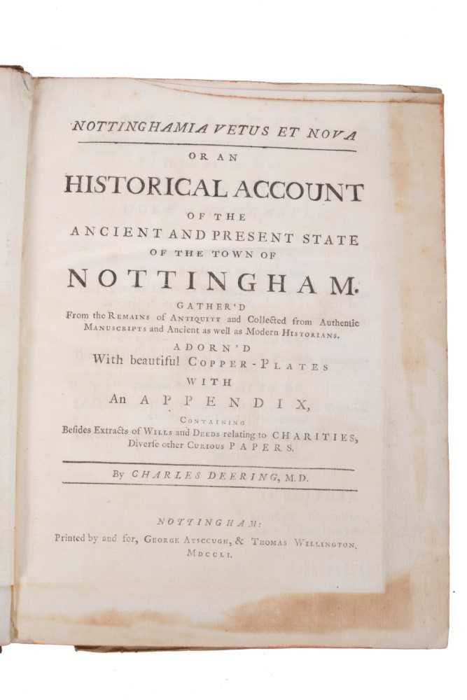 One volume, An Historical Account of Nottingham, leather bound - Image 2 of 9