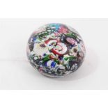 19th century Clichy miniature scrambled cane paperweight