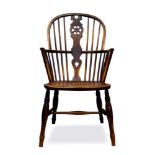 19th century beech and elm Windsor chair