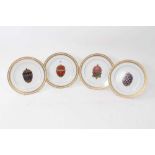 Set of four modern ‘Fabergé Fine China’ dishes decorated with Imperial Easter eggs