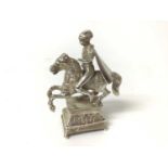 Dutch silver knight on a horse figure