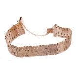 Ladies 9ct gold articulated bracelet