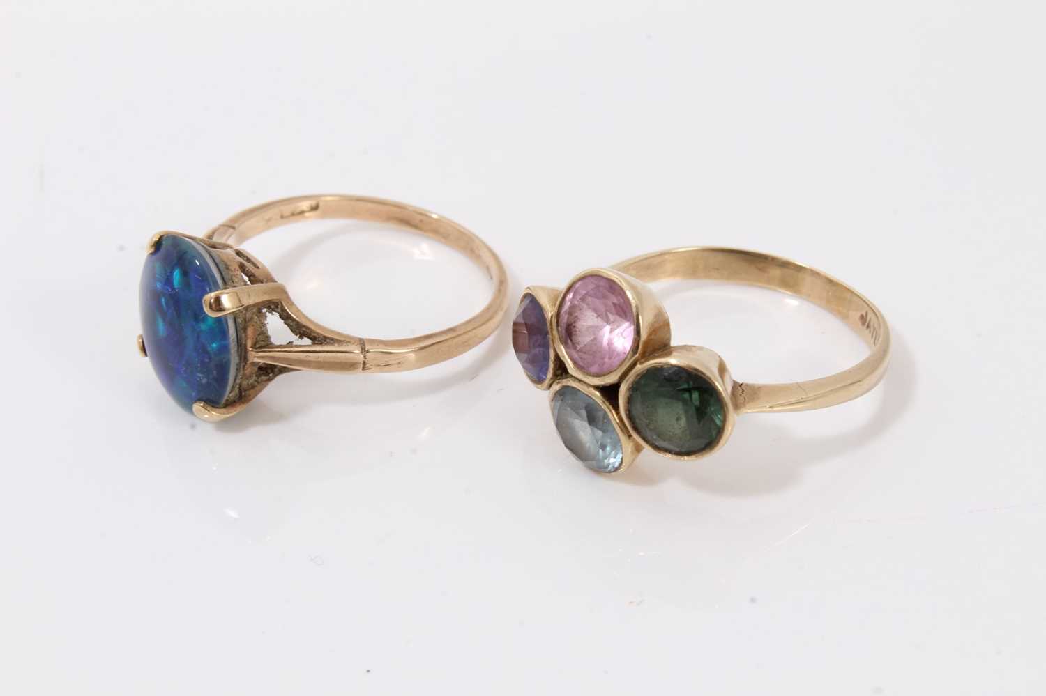 Two gold and gem-set rings - Image 2 of 3