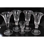 Five 1937 Coronation glass goblets