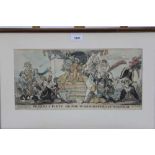 George Cruickshank (1792-1878) hand coloured etching, Princely Piety, or the Worshippers at Wanstead