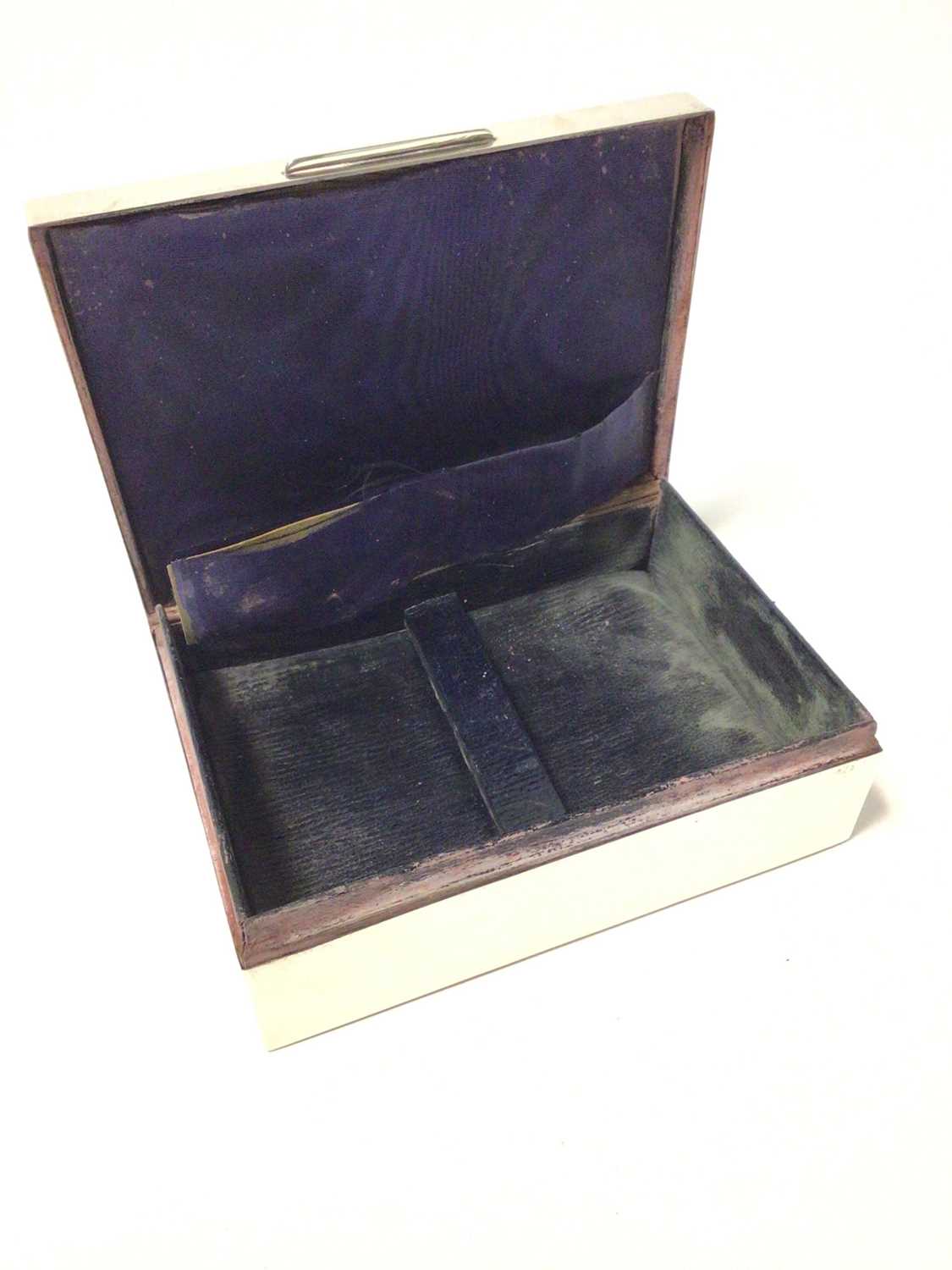 1920s silver box of rectangular form with engraved Regimental inscription, and one other - Image 4 of 8