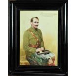 Mabel Lee Hankey, watercolour portrait titled 'The Hon. John Bowes-Lyon 5th Blackwatch Born 1886' Th